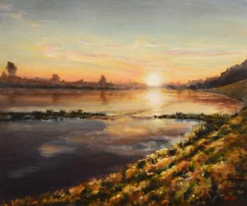 The Sun is rising (Upper Volga River). Yaskin Vladimir