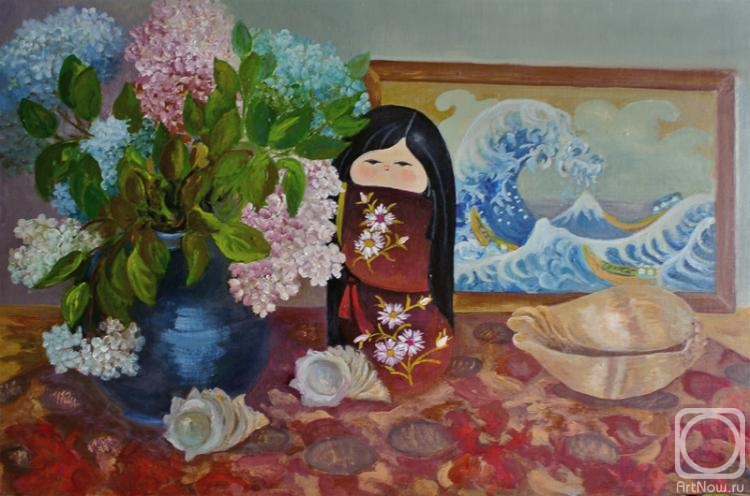Osipova Valentina. Japanese motifs. Kokeshi