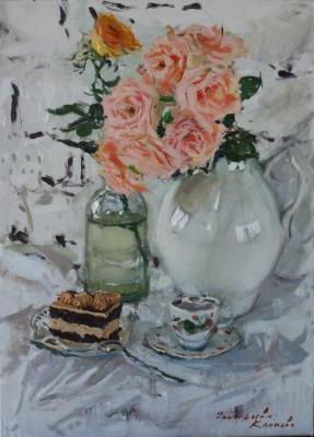 Still life with cake (  ). Grigorieva-Klimova Olga