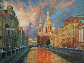 Shades of St. Petersburg in the evening