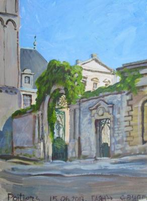 Poitiers, Cathedral square (Place de la Cathedrale) (). Dobrovolskaya Gayane
