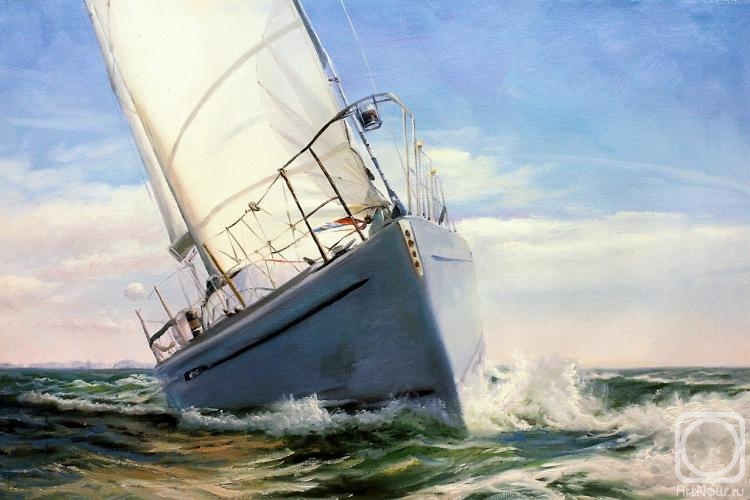 Lagno Daria. Under a white sail