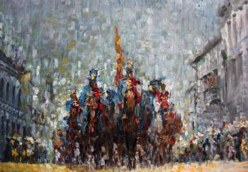 A squadron of hussars in the provincial town (A Provincial Town). Konturiev Vaycheslav