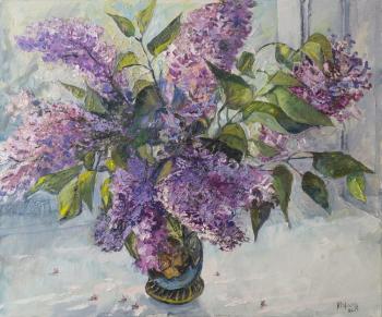 Lilac in a Japanese vase (). Korhov Yuriy