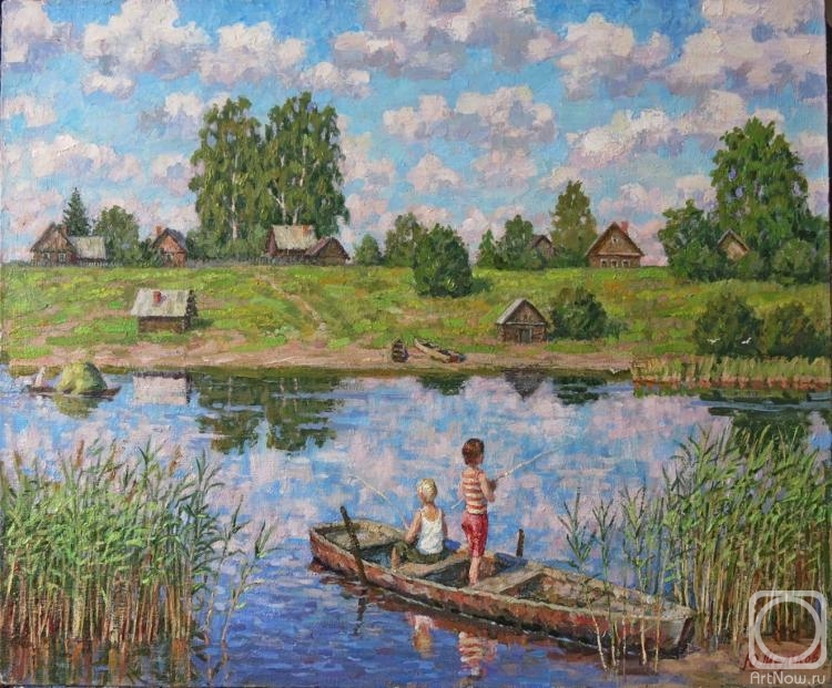 Melikov Yury. On a summer day on the river