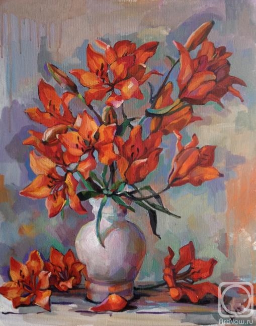 Volvak Inna. Orange lilies