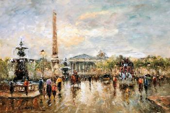 Landscape of Paris, by Antoine Blanchard's Place de la Concorde. Vevers Christina