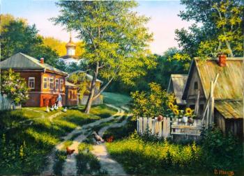 Evening in the village (a free copy of paintings by Mikhail Satarov) ( ). Ivanov Vladimir