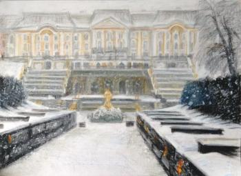 Peterhof in winter. Shenec Anna