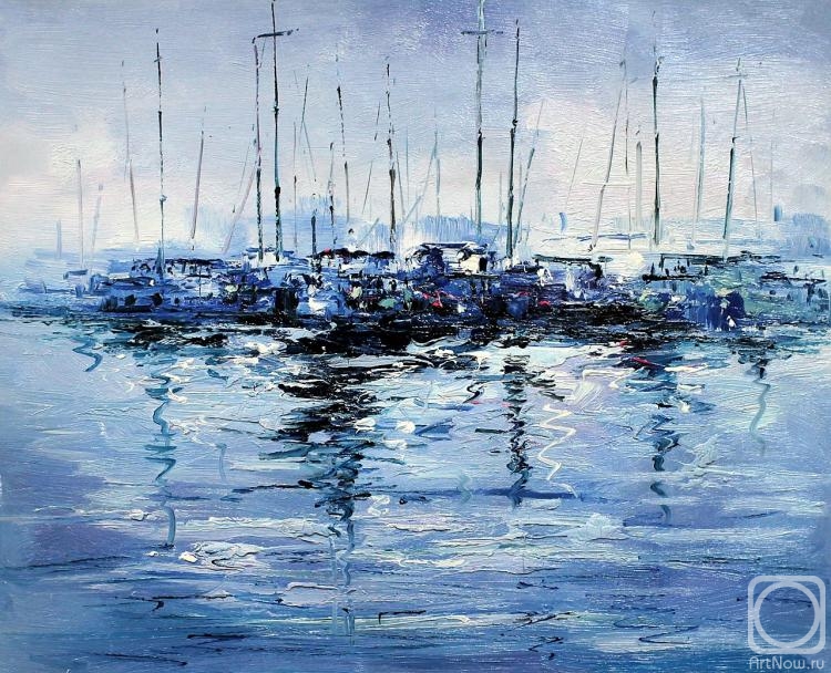 Vevers Christina. Boats in the blue evening