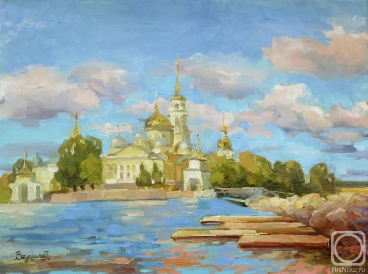 Vedeshina Zinaida. The Nilovo Stolobensky Monastery. Morning