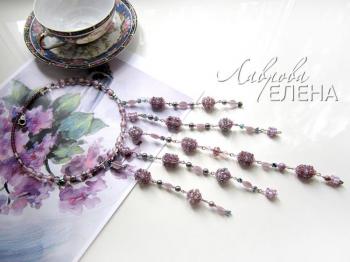 Cascade necklace "Lilac Rain"