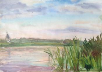 Sunset at Bear lake (Watercolour Painting). Shenec Anna