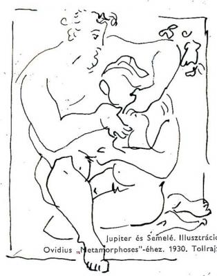 The sketches on the pages of the book Korner Eva *Picasso -2. Chistyakov Yuri