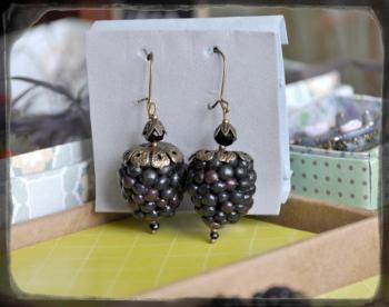 BlackBerry earrings. Lapygina Anna