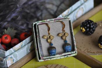 Blueberry earrings. Lapygina Anna