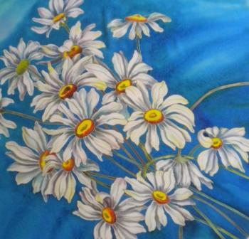 Neckerchief "Favorite daisies". Moskvina Tatiana
