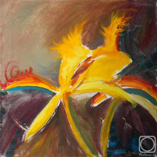 Petrovskaya-Petovraji Olga. Yellow Orchid in the dark