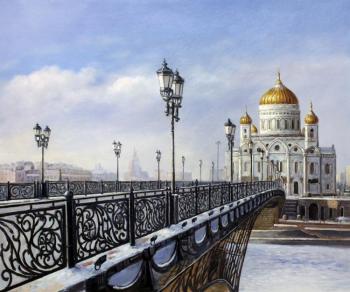 A view of the Cathedral of Christ the Saviour in winter. Romm Alexandr