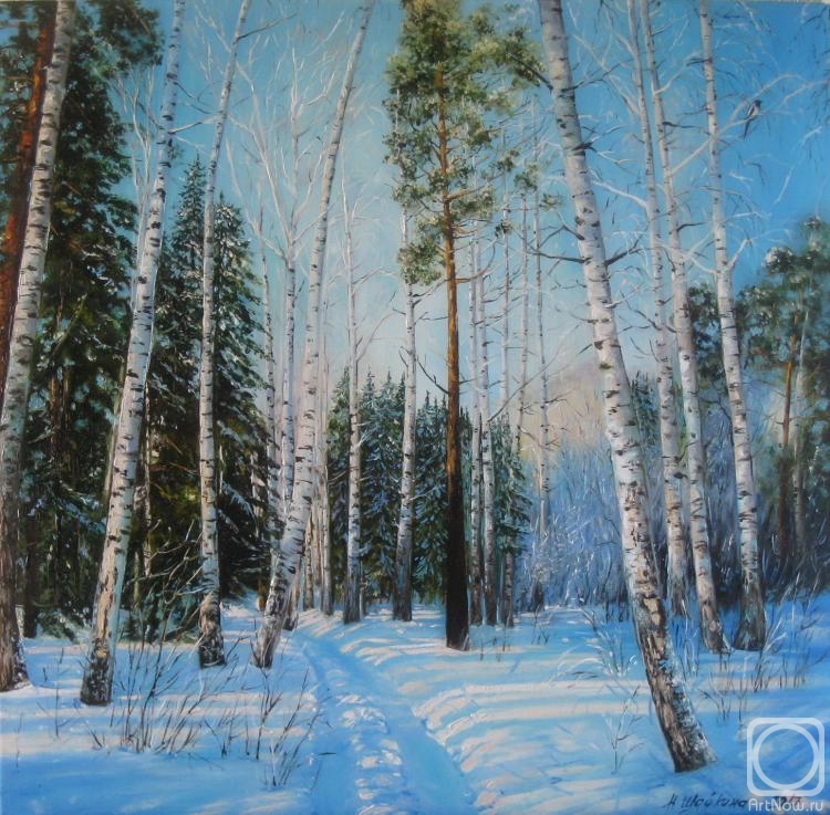 Shaykina Natalia. Birch forest in winter