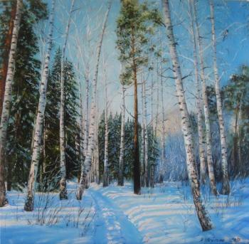 Birch forest in winter. Shaykina Natalia