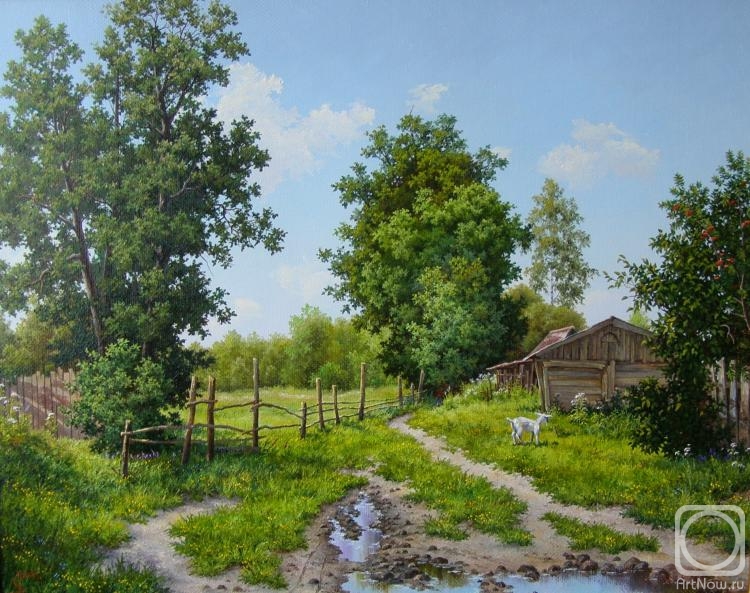 Solomatin Andrey. Landscape with goat