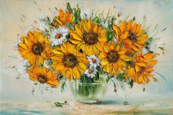Sunflowers and chamomiles