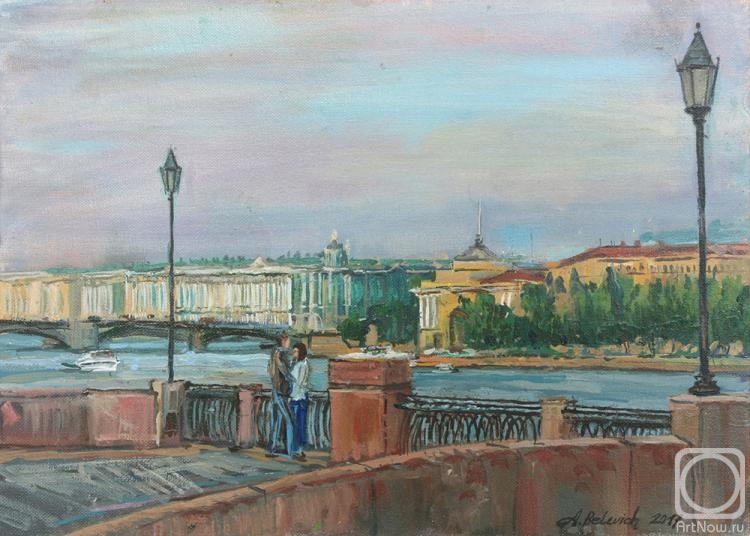 Belevich Andrei. View At The Neva River From University Embankment