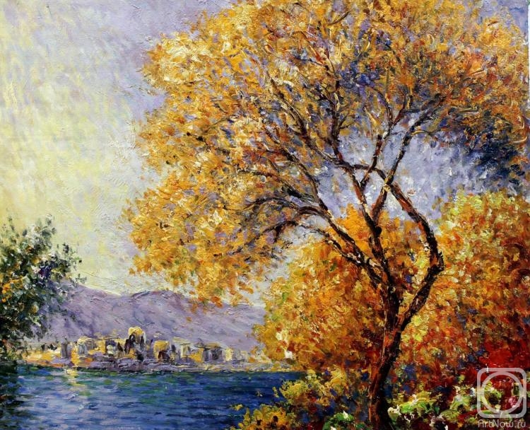 Kamskij Savelij. Antibes, view from the gardens of Salis, 1888. Claude Monet (copy)