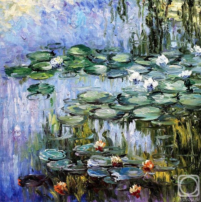 Kamskij Savelij. Water lilies, N17, a copy of a painting by Claude Monet