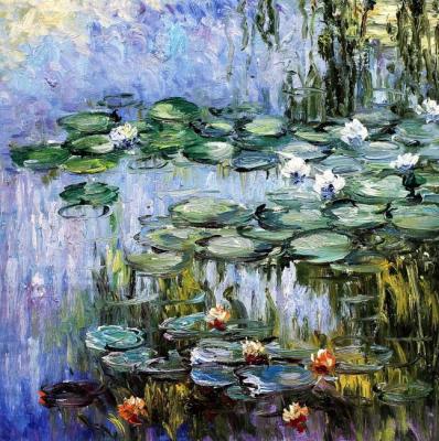 Water lilies, N17, a copy of a painting by Claude Monet. Kamskij Savelij