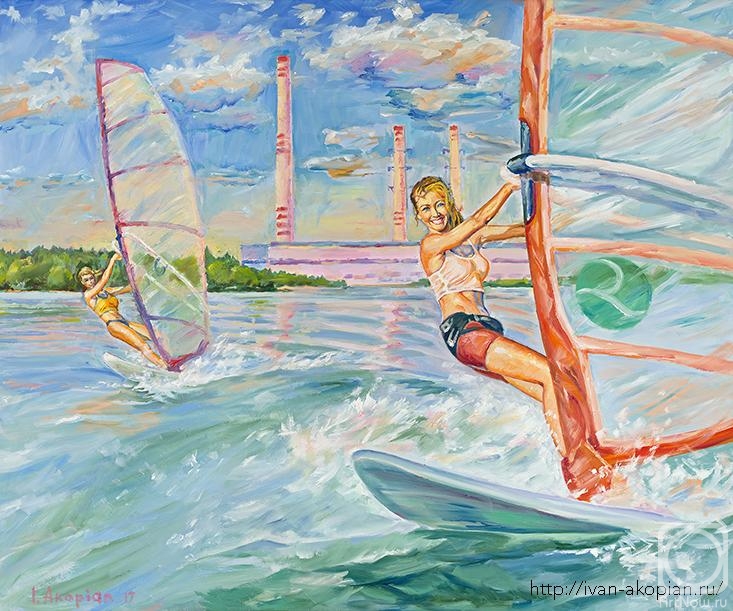 Akopian Ivan. Girl with a sail