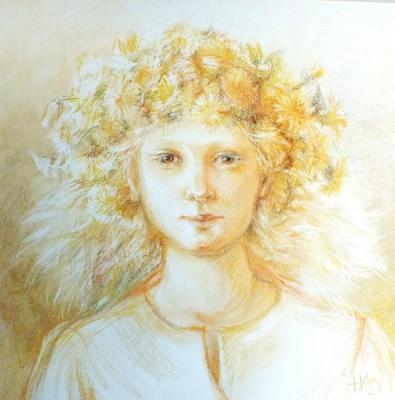 A wreath of dandelions (the first part of a diptych). Odnolko Natalia