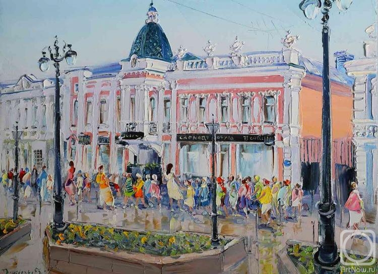 Розовый рассвет" картина Демиденко Сергея маслом на холсте - купить на ArtNow.ru