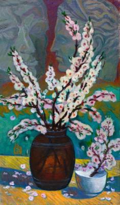 Still life 'Spring' (Apricot Flowers). Li Moesey