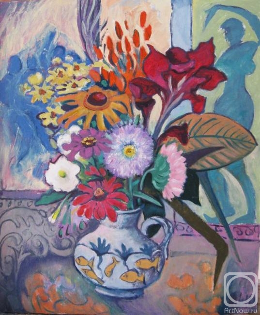 Ixygon Sergei. Flowers in fish vase