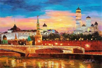 View of the Kremlin across the Moscow river. Vevers Christina