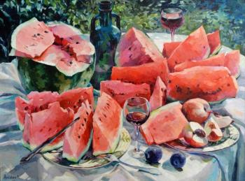Still life with watermelon. Yarkovaya Tatyana