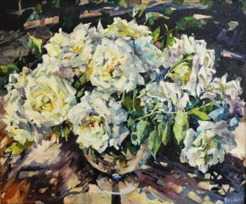 White roses. Yarkovaya Tatyana