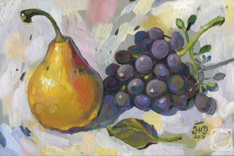 Zhukovskaya Yuliya. Pear and grapes