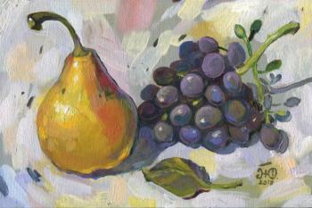 Pear and grapes ( ). Zhukovskaya Yuliya