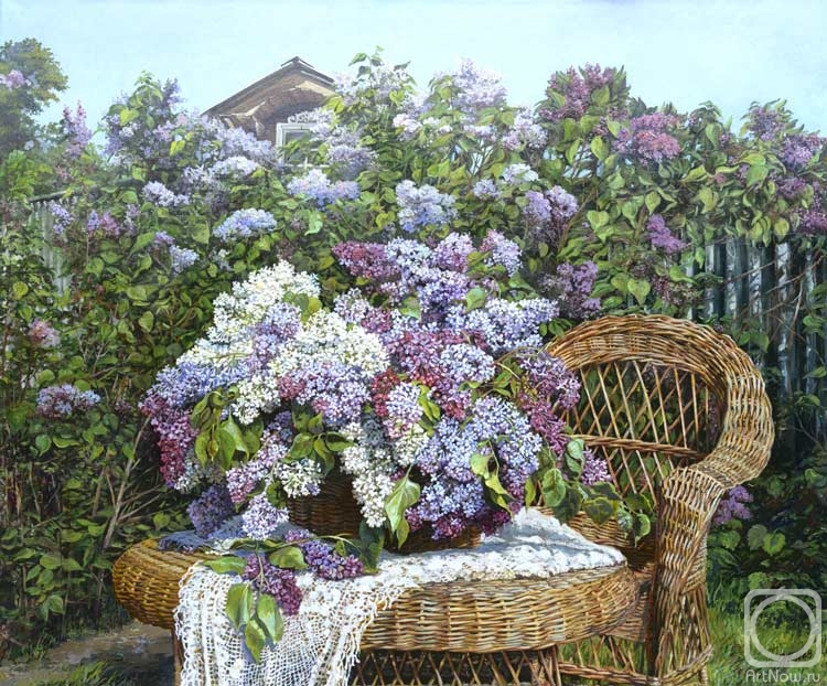 Panov Eduard. Lilac in the garden