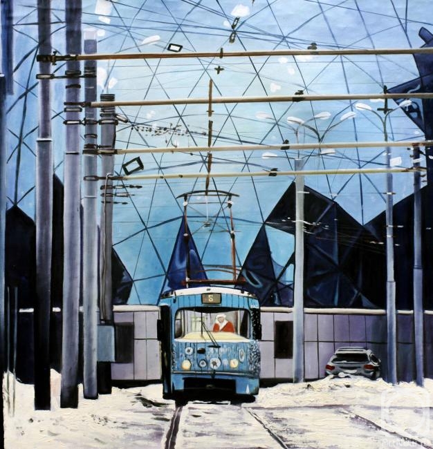 Romm Alexandr. New Year's tram series Moscow trams