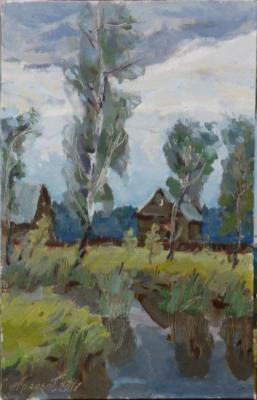 Tall birch by the pond. Arepyev Vladimir