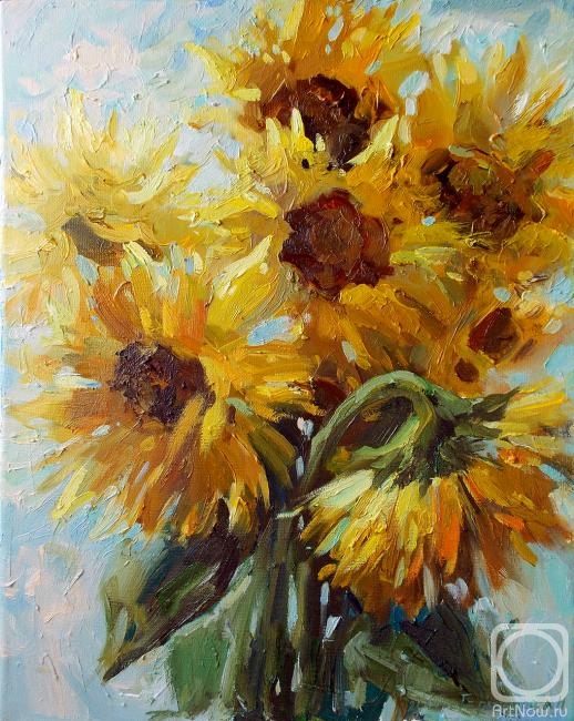 Gerasimova Natalia. sunflowers and sky