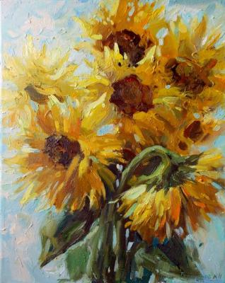 sunflowers and sky. Gerasimova Natalia