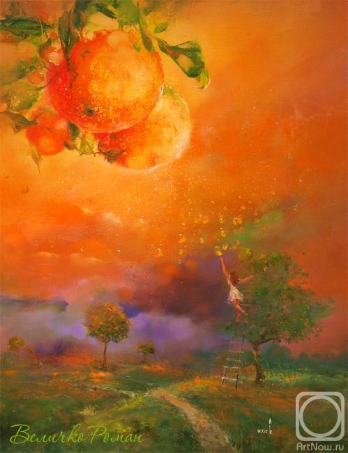 Velichko Roman. Rain in the orange orchard