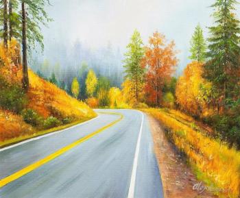 Road in autumn. Romm Alexandr