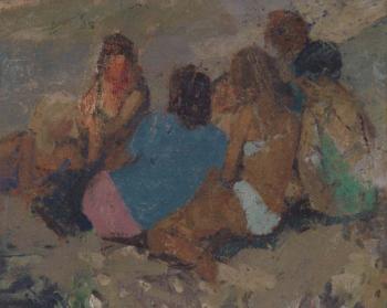Girls at the river. Gaganov Alexander