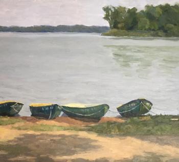 Boats on Lake Senezhe (etude). Vorobieva Irina